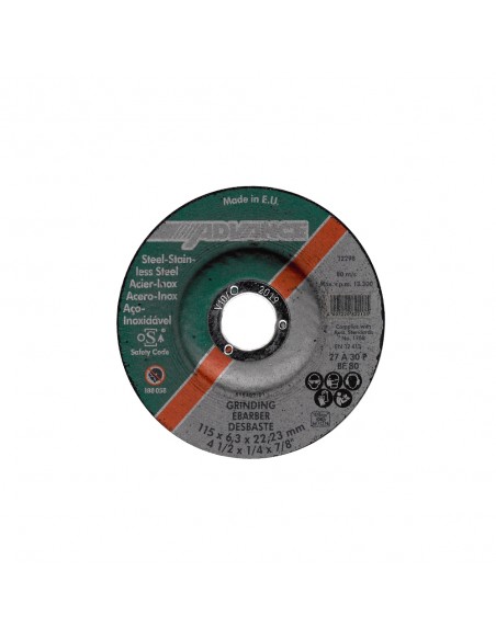 Disco desbaste acero-inox Advance 115x6,3