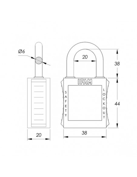 Candado Ifam Safety SF40PN