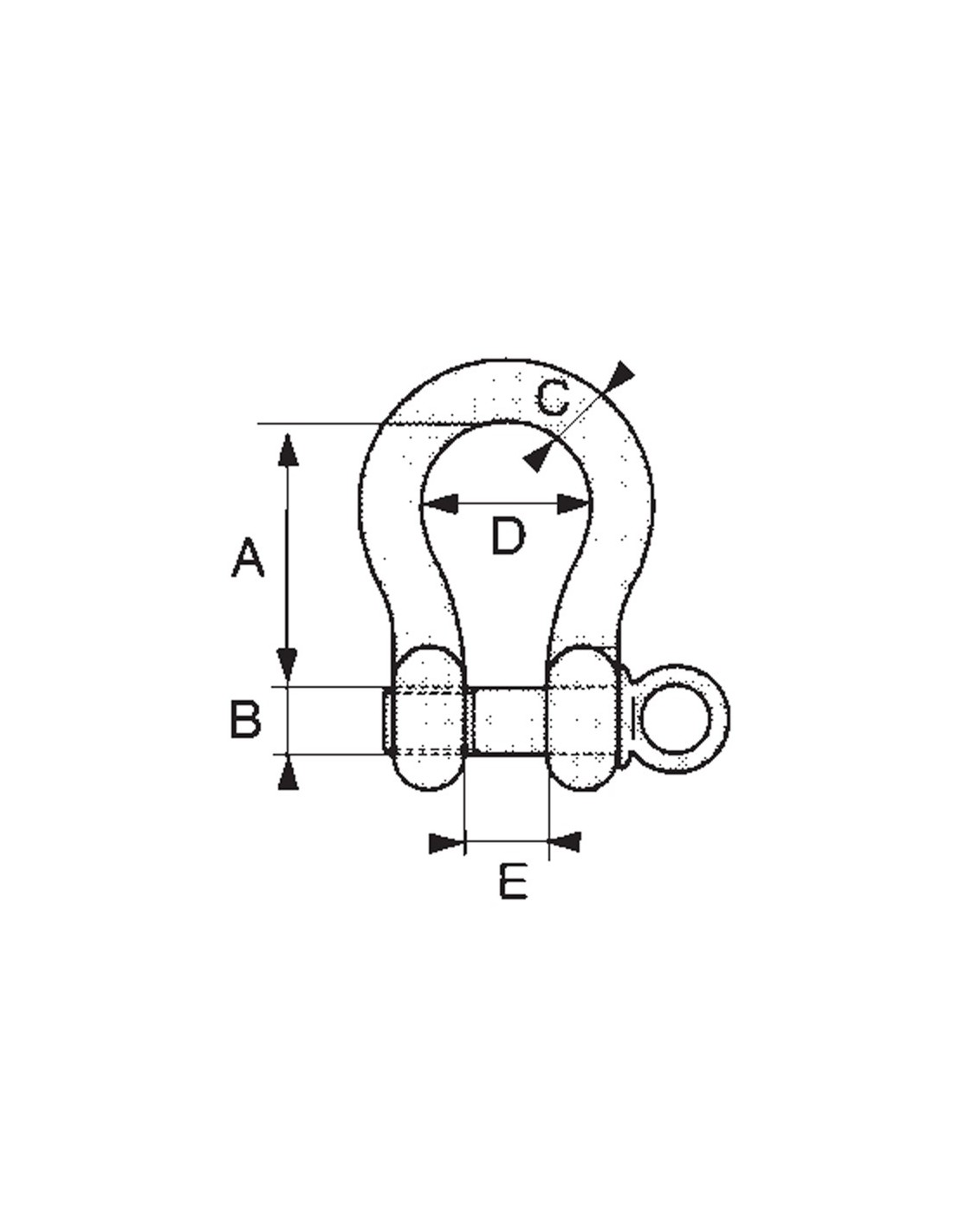 DOJA Industrial, Grillete Lira de Acero ALTA Resistencia, 2 Toneladas, Grilletes Eslinga