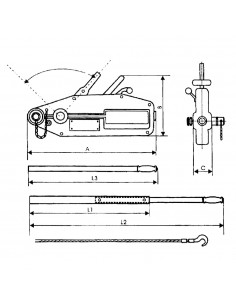 Tirador de cable cuerpo aluminio Jaguar 2