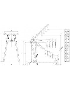 Grúa abatible para motores Fortex FTX32002X 2