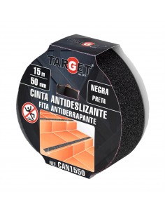 Cinta antideslizante 25mm x 15m negra Target CAN1525