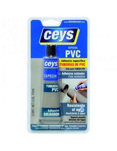 Adhesivo especial tuberías PVC tubo 70ml Ceys