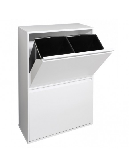 Contenedor reciclaje 4 compartimentos Blanco Arregi