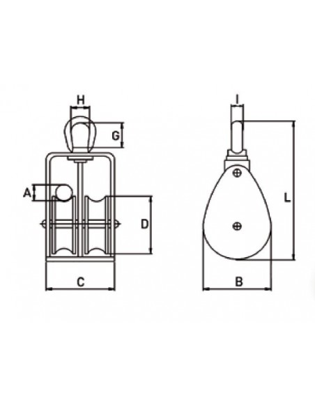 Poleita giratoria inoxidable AISI-316