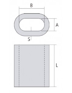 Casquillo aluminio DIN3093 2