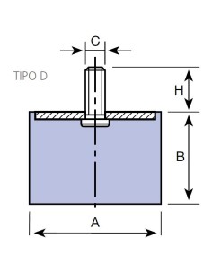 Soporte tope simple macho 2