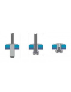 Remache aluminio/acero cabeza ancha Bralo (caja) 2