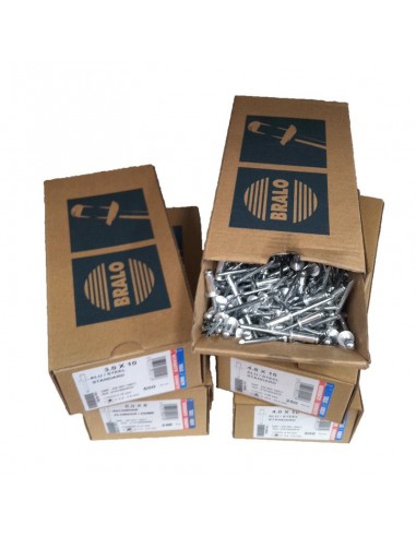 Remache aluminio/acero cabeza alomada Bralo (caja)