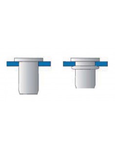 Remache tuerca aluminio cabeza ancha Bralo (caja) 2