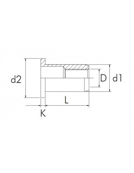 Remache tuerca aluminio cabeza ancha Bralo (caja)