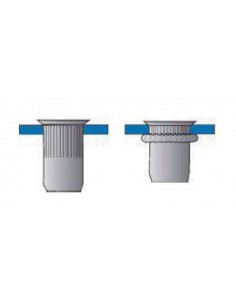 Remache tuerca inox A2 cabeza baja Bralo (caja) 2