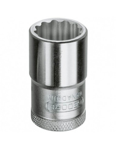 Llave vaso bihexagonal 1/2" Gedore 19