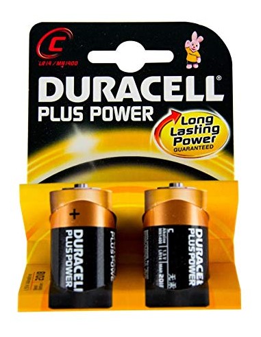 Pilas Duracell Alcalin Plus LR14 C (Blister 2u)