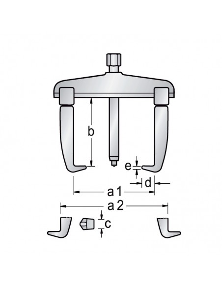 Extractor universal 2 patas Gedore 1.06