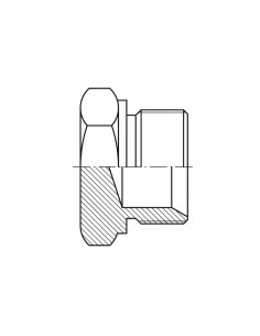 Tapón macho hexagonal rosca BSP (60°)
