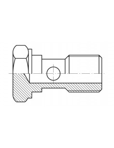 Tornillo Banjo orientable simple métrico