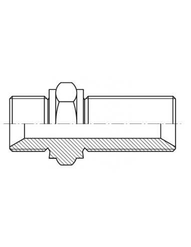 Pasatabiques sin tuerca cono 60° BSP