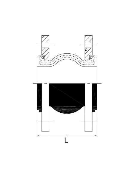 Compensador dilatación con bridas EPDM