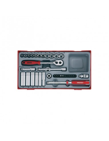 Teng Tools TT1435 juego vasos hexagonales 1/4"