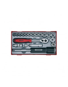 Teng Tools TT3819 juego vasos hexagonales 3/8"