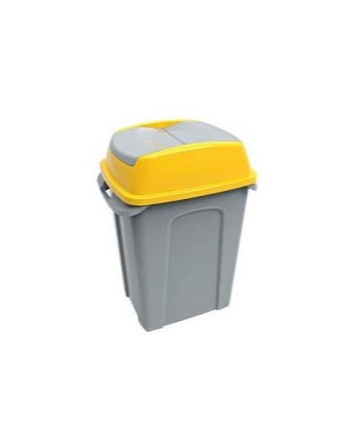 Contenedor tapa basculante 70L amarillo Maya 4326