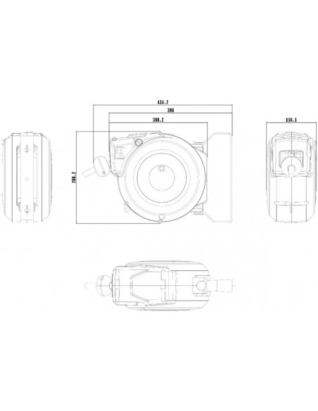 Enrollador cable eléctrico 8m x 1,5m² Metal Works HAE31508N