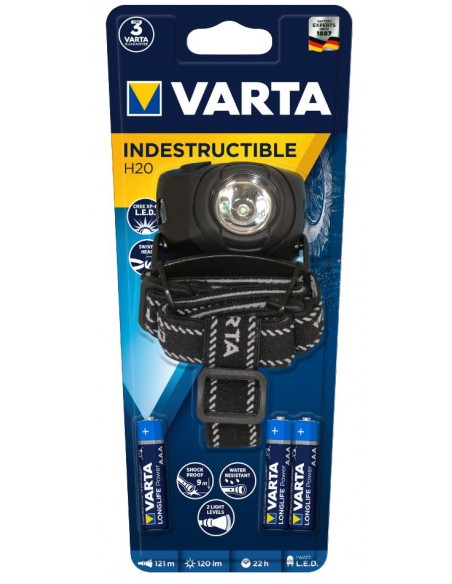 Linterna frontal LED Varta 1W 120 Lumens