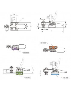 Brida apriete horizontal serie HH 250 2