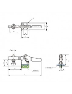 Brida apriete horizontal serie HH 300 2