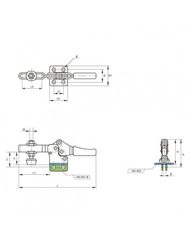 Brida apriete horizontal serie HH 400
