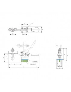 Brida apriete horizontal serie HH 450 2