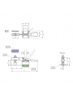 Brida apriete horizontal serie HH 350 2
