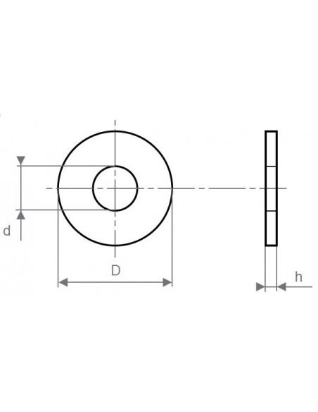 Arandela plana DIN 34815 (DIN 125) nylon