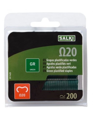 Grapa cercados verde Salki Omega 20 (200 uds.)