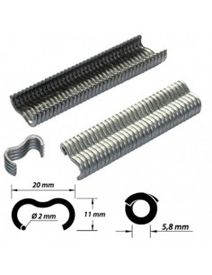 Grapa cercados galvanizada Salki Omega 20 (200 uds.) 2