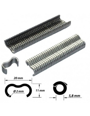 Grapa cercados galvanizada Salki Omega 20 (200 uds.)