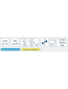 Broca cilíndrica DIN 338 cobalto inox Izar 1005 2