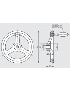 Volante DIN 950 aluminio con ranura 2