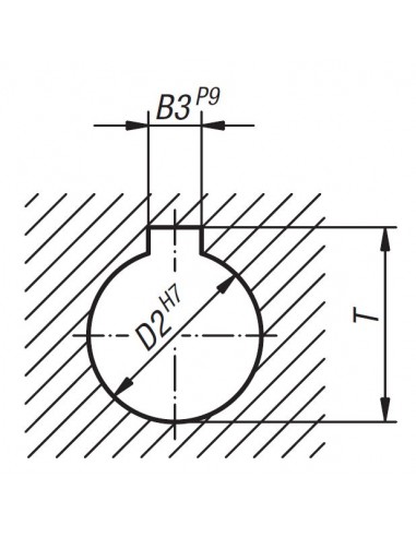 Volante DIN 950 aluminio con ranura