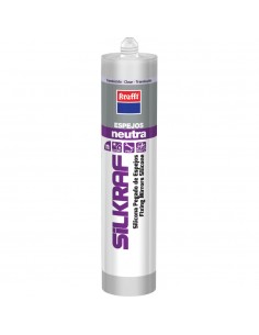 Silicona neutra espejos traslucida 300ml Silkraf 53663 embalaje 12uds