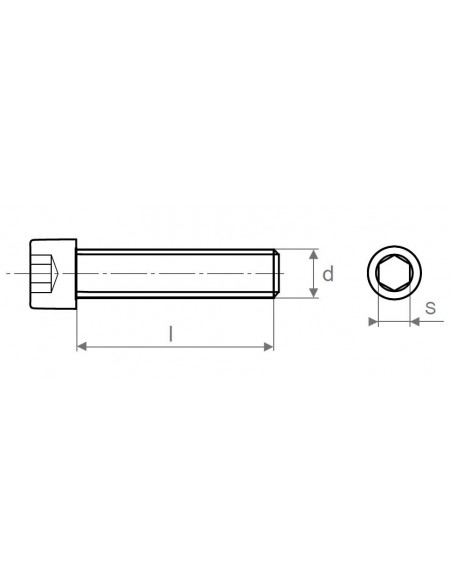 Tornillo Allen DIN 912 nylon