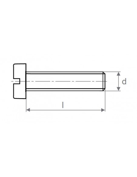 Tornillo cilíndrico ISO 1207 (DIN 84) nylon
