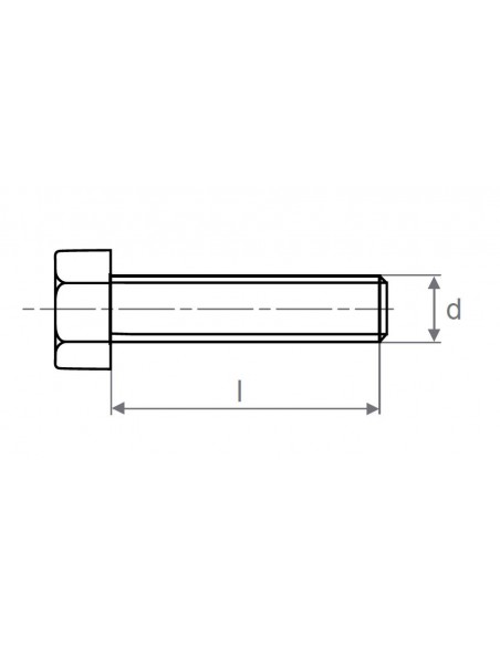 Tornillo hexagonal DIN 34810 (DIN 933) nylon