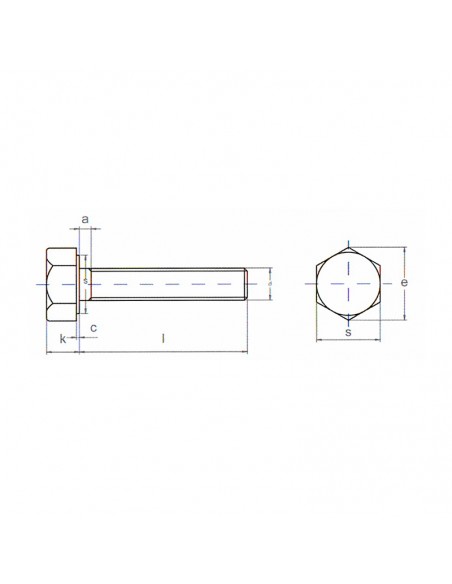 Tornillo DIN 933 10.9 cincado