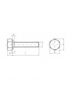 Tornillo DIN 933 8.8 pavonado 2