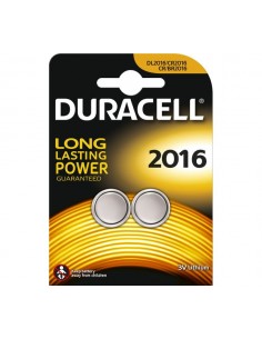 Pilas botón CR2016 3V Litio Duracell 2 unidades