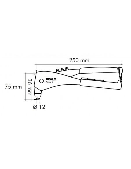 Remachadora manual Bralo BM-45