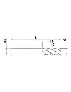 Fresa desbastar HSSE8 TiALN Z4 2