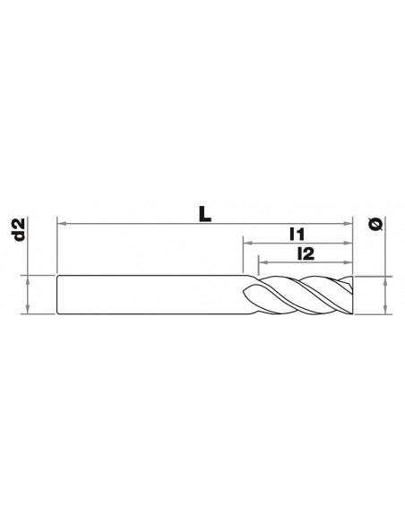 Fresa desbaste HSSPM Z4-6 serie larga